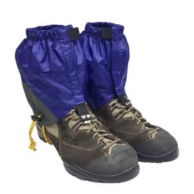 BESPORTBLE Adjustable Ankle Gaiters for Hiking and Outdoor Activities Lightweight Nylon Boot Covers Blue Durable Protection Against Rain Snow Mud and Wind