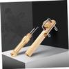INOOMP 2pcs Wire Tie Hitch Hook Neckties Fishing Knot Tying Tool Supplies Fishing Accessories T Tool Fishing Quick Knot Tying Tool Manual Fish Tool Flight Fishing Line Golden Copper view 2