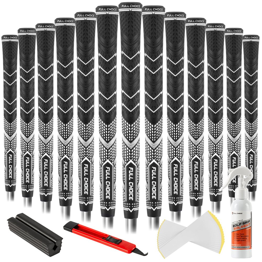 Rubber Golf Club Grips - Advanced Texture Control and High Feedback, Traction, & Non-Slip Design for All-Weather Firm Control, Superior Comfort & Responsiveness Grip Set,4 Colors(13 Grips Solvent Kit)