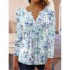 3/4 Length Sleeve Womens Tops, Fall Shirts for Women Oversized Tshirts Shirts for Women 3/4 Sleeve Loose Fit Lace Trendy Comfy Blusas Elegantes para Mujer para Fiestas Cute Shirts A-Navy view 2