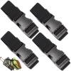4Pack Luggage Straps Add Bag Luggage Straps to Connect Two Suitcases, Adjustable Luggage Belt Connector for Carry On, Travel Attachment Accessories for Connect Your 3 Luggages, Black view 1