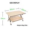 Yadlan Camping Tables for Cooking, Portable Picnic Tables Folding Beach Table Portable Camping Table, Double-Layer Outdoor Picnie Table Lightweight Rollable Table Easy to Assembly view 2