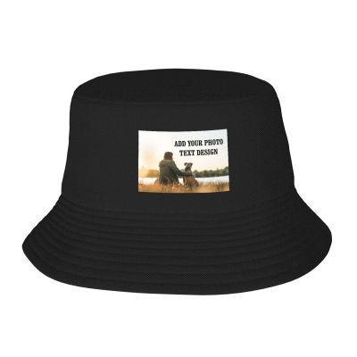 Custom Bucket Hats for Women Men Add Your Design Personalized Text/Logo/Picture Fisherman Cap Summer Packable Travel Sun Hat