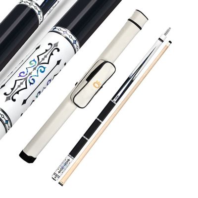 1-Piece Canadian Maple Pool Cue Stick The Good Players Pool Cues for Experienced Players (Adjustable Weight, 3/8 * 8 Radial Pin Joint, 12.75Mm,147Cm) sxysdkjco 230422(Color:B-White Rod Tube,Size:)