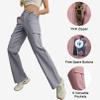 Lepunuo Cargo Pants for Women High Waisted Casual Pants Baggy Stretchy Wide Leg Y2K Streetwear with 6 Pockets Blue Grey view 4
