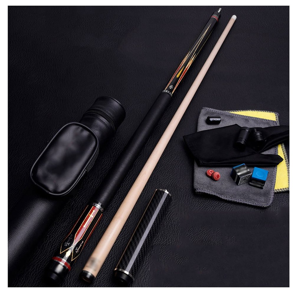 57" Pool Cue 19-19.5Oz, 1/2 Maple Cue Adjustable Snooker Cue and Soft Bag Set for Billiard Players sxysdkjco 230422(Color:A,Size:11.75MM)