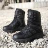BORAMAX Men's Hiking Shoes Stealth Force Waterproof Black Tactical Boots, Men Leather Side Zip Military Combat Desert Boots view 3