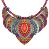 Outyua African Maasai Necklace Collar Bib Chunky Necklaces Statement Ethnic Style Tribal Blue Beaded Rope Festival Costume Colorful Necklace Women's Jewelry(Colorful) view 1