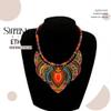 Outyua African Maasai Necklace Collar Bib Chunky Necklaces Statement Ethnic Style Tribal Blue Beaded Rope Festival Costume Colorful Necklace Women's Jewelry(Colorful) view 2