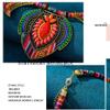 Outyua African Maasai Necklace Collar Bib Chunky Necklaces Statement Ethnic Style Tribal Blue Beaded Rope Festival Costume Colorful Necklace Women's Jewelry(Colorful) view 3