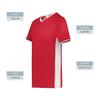 Augusta Sportswear Cutter+ V-Neck Jersey Scarlet/White M view 4