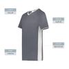 Augusta Sportswear Cutter+ V-Neck Jersey Graphite/White S view 4