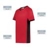 Augusta Sportswear Cutter+ V-Neck Jersey Scarlet/Black M view 4