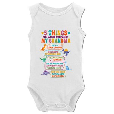 5 Things You Shuold About My Grandma Baby Bodysuit Sleeveless Playsuit Infant Bodysuit Clothes