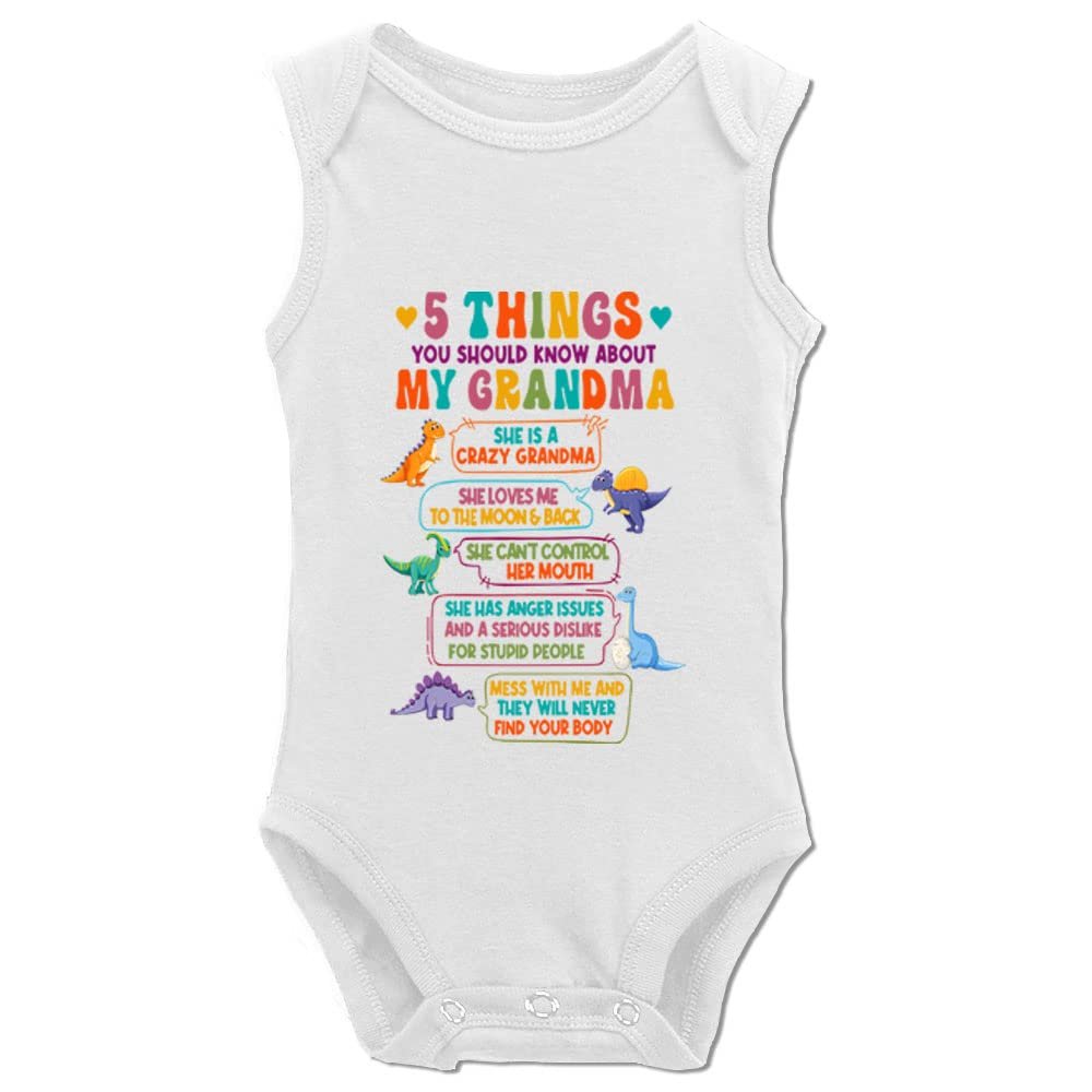 5 Things You Shuold About My Grandma Baby Bodysuit Sleeveless Playsuit Infant Bodysuit Clothes