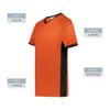 Augusta Sportswear Cutter+ V-Neck Jersey Orange/Black M view 4