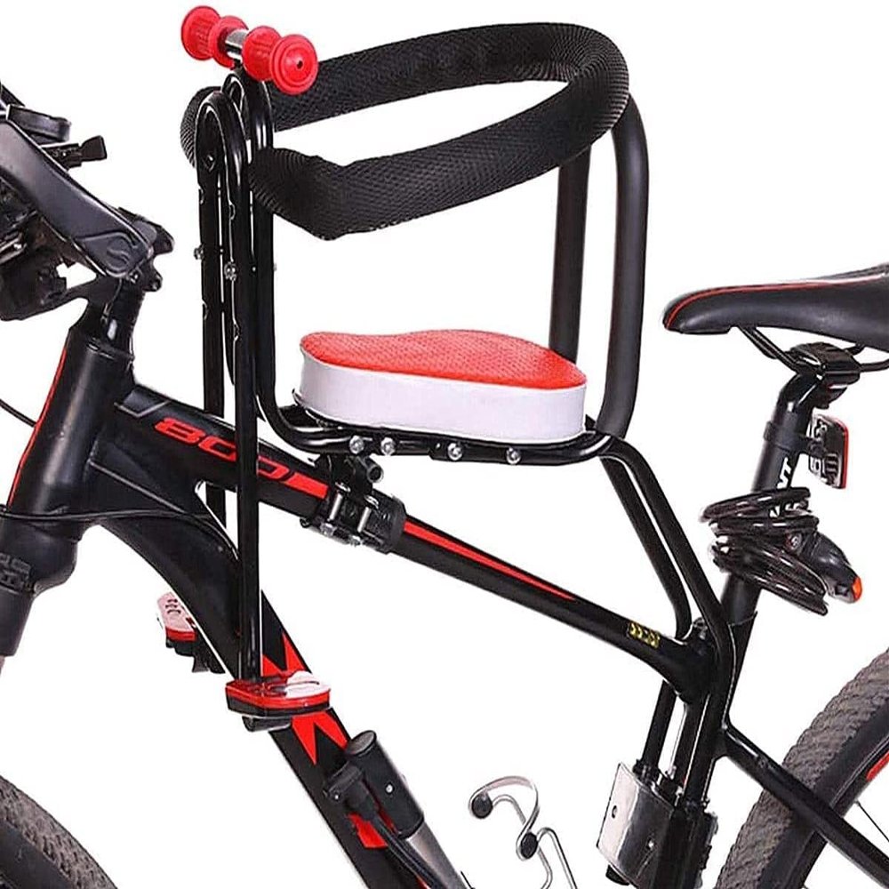 HACSYP Kids Bike Seat, Bicycle Child Seat, Children Front Adjustable with Guardrail Rear Bike Seat Baby Seat Pedal, Easy to Installment