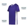 Augusta Sportswear Cutter+ V-Neck Jersey Purple/White 2XL view 4