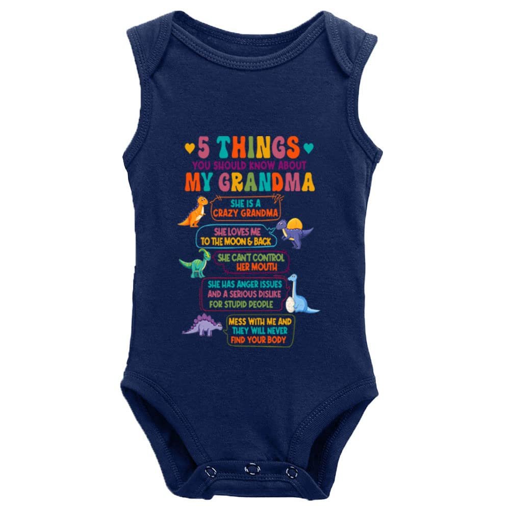 5 Things You Shuold About My Grandma Baby Bodysuit Sleeveless Playsuit Infant Bodysuit Clothes
