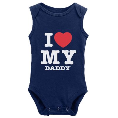 I Love My Daddy Baby Sleeveless Playsuit Newborn Bodysuit Outfit Clothes