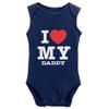 I Love My Daddy Baby Sleeveless Playsuit Newborn Bodysuit Outfit Clothes view 1