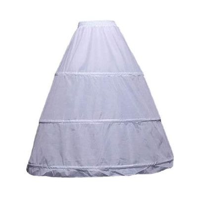 3 Hoops Petticoat Full Slip Flower Crinoline Skirt - Bridal Wedding Dress with Layered Hoop Skirt Midi Prom Retro Mesh
