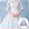3 Hoops Petticoat Full Slip Flower Crinoline Skirt - Bridal Wedding Dress with Layered Hoop Skirt Midi Prom Retro Mesh view 2