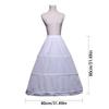 3 Hoops Petticoat Full Slip Flower Crinoline Skirt - Bridal Wedding Dress with Layered Hoop Skirt Midi Prom Retro Mesh view 3