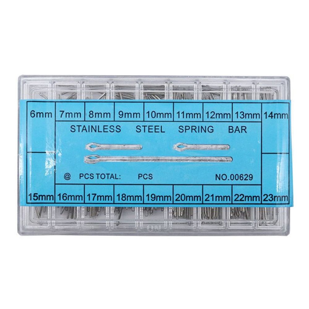 DAGIJIRD 360PCS Assorted Stainless Steel Watch Band Strap Spring Bars Link Pin Cotter Pin 6-23mm Kit Watches Repair Accessories