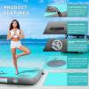 AWSUM Inflatable Floating Dock Air Dock Platform, 6ft x 5ft Floating Island Raft with Non-Slip Surface for Lake Pool Beach Ocean view 4