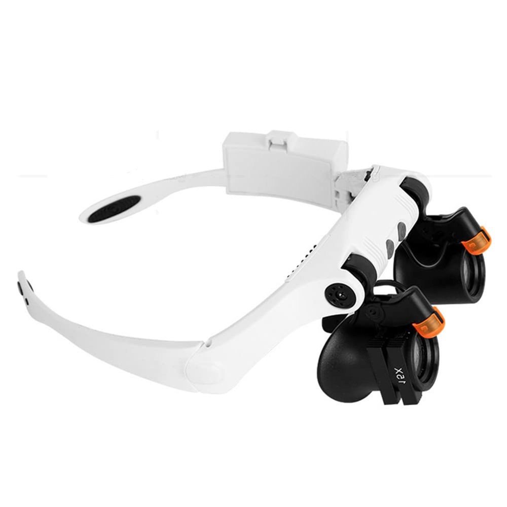 DAGIJIRD Magnifier Glass Lens Kit Adjustable LED Light Headband Magnifier Glass for Jewelry Watchmaker 3.0X / 4.0X / 5.0X / 6.0X / 7.0X / 10X