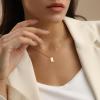 Initial Necklaces for Women 14K Gold Plated Letter Necklace Dainty Name Pendant Necklace Personalized Christmas Gifts for Women Trendy Gold Jewelry view 4