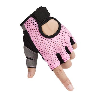 KANDUO Gym Gloves,Lightweight Breathable Workout Gloves,Ultralight Weight Lifting Gloves for Men &Women Home Gym Outdoor Gloves (Color : Pink, Size : Large)