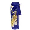 OBEEII Women Two Piece Swimsuit Tummy Control Monokini with Beach Cover up Wrap Skirt Floral Print Tummy Control Tankini Set 3012 XL view 3