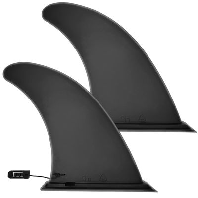 Anfyko 9" Paddle Board Fin Repalcement Universal, Nylon Fiberglass Reinforced, No-Tool Installation, Single Center Fin for Most Inflatable SUPs, Surfboard, Stand-up Paddleboard, Longboard (2PCS)