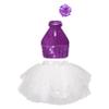 FEESHOW Kids Girls Sequined Rainbow Ballet Dance Tutu Dress Latin Jazz Performance Dancewear Costumes Lavender A 6-7 Years view 2