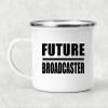 Designsify Gifts, Future Broadcaster, 12oz Camping Mug Stainless Steel Enamel Tea-Cup with Handle - for Birthday Anniversary Christmas Mothers Day Fathers Day Party, to Men Women Him Her Friend Mom view 2