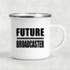 Designsify Gifts, Future Broadcaster, 12oz Camping Mug Stainless Steel Enamel Tea-Cup with Handle - for Birthday Anniversary Christmas Mothers Day Fathers Day Party, to Men Women Him Her Friend Mom view 3