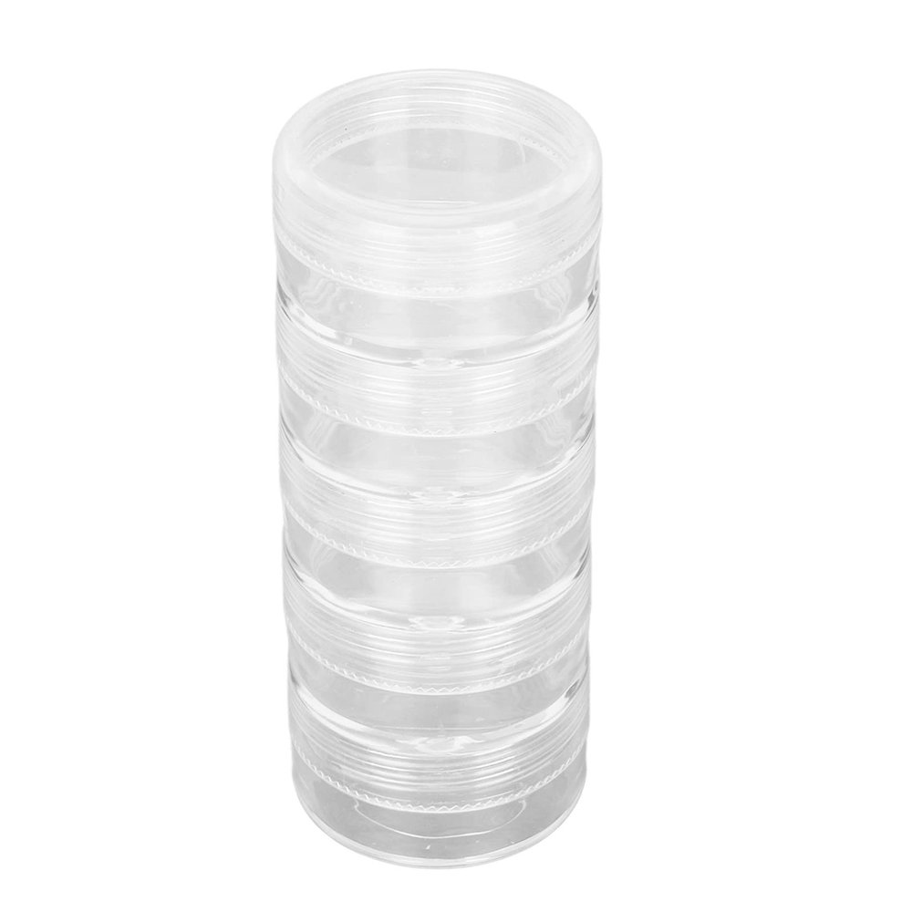 ZJchao 5 Layer Watch Parts Storage Box, Transparent Watch Screw Component Movement Storage Box Container Organizer Holder Dust Cover, 1.5 Inch