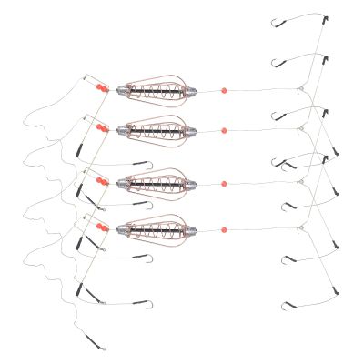 4 Pcs Copper Fishing Bait Cage, Spring Basket Lure Feeder, Fishing Bait Traps, Fishing Tackle Tool Accessories