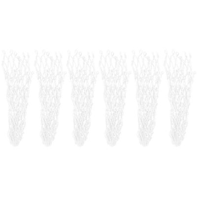 6 Pcs/Set Billiards Mesh Bag,Long Service Life Simple Practical Billiards Table Pocket,Robust Cotton Thread Billiards Net Pocket for Billiards[S-White]