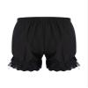 Aislor Kids Girls Dance Shorts Ruffle Bowknot Bloomers with Lace Trim Pettipant Safety Shorts Undershorts Underwear Black 9-10 Years view 2
