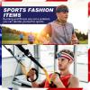 Wavyknot 18 Pcs Sports Sweatbands for Men Women Camo Headbands Workout Non Slip Headbands Breathable Head Band Fitness Stretchy Unisex Hairband for Yoga Running Cycling Ball (Red Blue,Flag) view 4