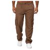 AIFARLD Men's Cargo Pants with Pockets Cotton Hiking Sweatpants Casual Athletic Jogger Sports Outdoor Trousers Relaxed Fit Bright Brown view 2