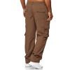 AIFARLD Men's Cargo Pants with Pockets Cotton Hiking Sweatpants Casual Athletic Jogger Sports Outdoor Trousers Relaxed Fit Bright Brown view 3