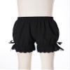 easyforever Kids Girls Dance Shorts Pumpkin Bloomers Ruffle Lace Bowknot Pettipant Security Short Pants Undershorts Black 13-14 Years view 3