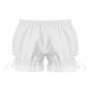 Aislor Kids Girls Dance Shorts Ruffle Bowknot Bloomers with Lace Trim Pettipant Safety Shorts Undershorts Underwear White 9-10 Years view 1