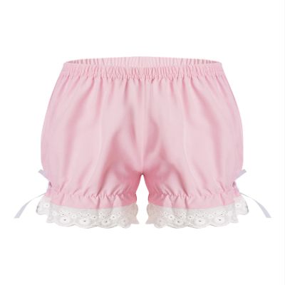 easyforever Kids Girls Dance Shorts Pumpkin Bloomers Ruffle Lace Bowknot Pettipant Security Short Pants Undershorts Pink 7-8 Years