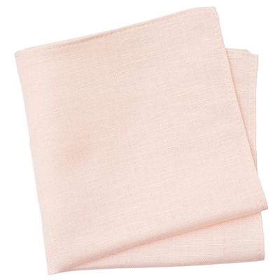 BELLUNO Blush Pink Pocket Square for Men, Cotton and Linen Blend