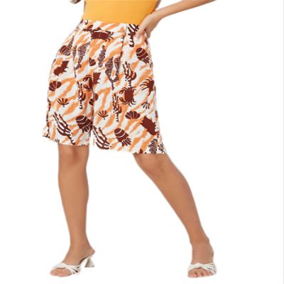 CRTGW Shorts for Women Marine Life Print Tie Dye Shorts (Color : Multicolor, Size : Small)